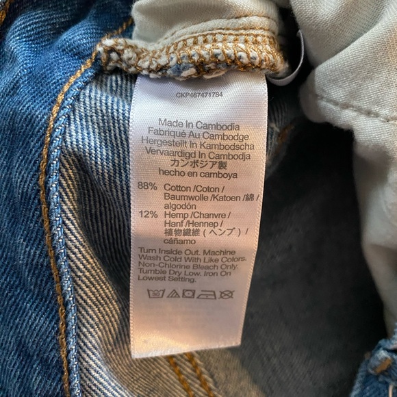 Madewell Baggy Straight Denim Blue Jeans Womens Size 29x30 Medium Wash Y2K 90s - Picture 6 of 11